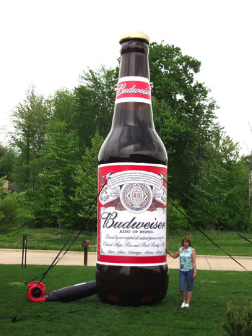 Inflatable Cans and Bottles bud bottle